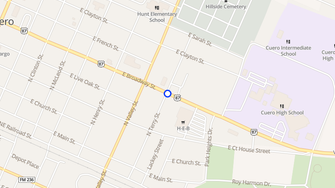 Map for Oaks Apartments - Cuero, TX