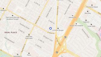 Map for Tanglewood North Apartments - Austin, TX