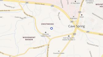 Map for Cedar Ridge Apartments - Roanoke, VA