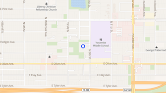 Map for 9th Street Apartments - Fresno, CA