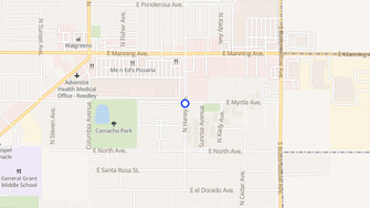 Map for Meadow Brook Apartments - Reedley, CA