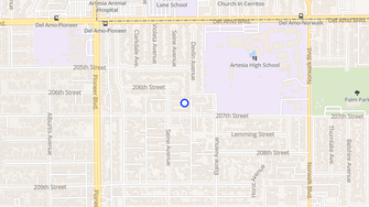 Map for Embassy Park Apartments - Lakewood, CA