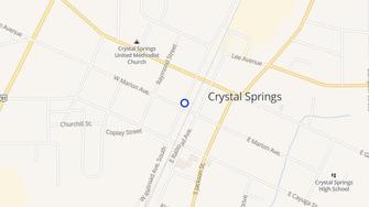 Map for Crystal Apartments - Crystal Springs, MS