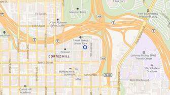 Map for Cortez Hill Apartments - San Diego, CA