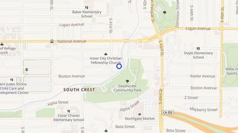 Map for Park Southcrest Apartments - San Diego, CA