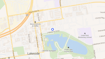Map for Villa Lakeshore Apartments - Lakeside, CA