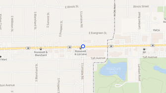 Map for Monticello Apartments - Wheaton, IL