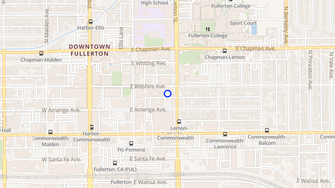 Map for Dewella Apartment - Fullerton, CA