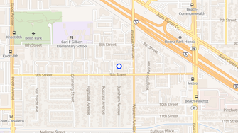 Map for Buena Sands Apartments - Buena Park, CA