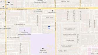 Map for Villa Arms Apartments - Anaheim, CA