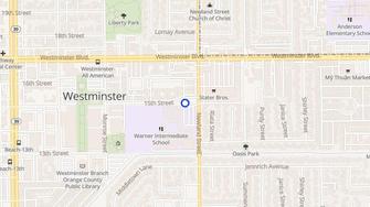 Map for Courtyard Apartments - Westminster, CA