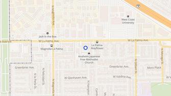 Map for La Palma Woods Apartments - Anaheim, CA