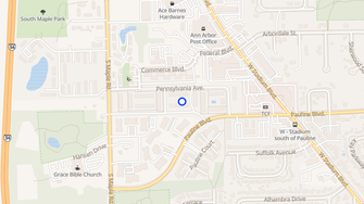 Map for Hillcrest Apartments & Park Place - Ann Arbor, MI