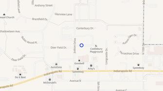 Map for Castlebury Apartments - Greencastle, IN