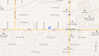 Map for B J's Apartments - Canyon, TX