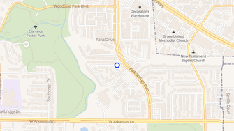 Map for Shadow Ridge Apartments - Arlington, TX