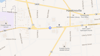 Map for Lakeside Villa Apartments - Hawkinsville, GA