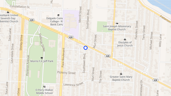 Map for Gilmore Park Apartments - New Orleans, LA