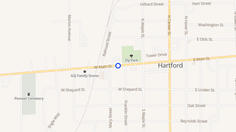 Map for Hartford House Apartments - Hartford, MI