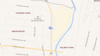Map for Frontier Apartments - Roanoke, VA