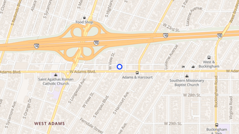 Map for West Adams Studio Apartments - Los Angeles, CA