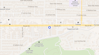 Map for Alosta Mobile Home & RV Community - Glendora, CA