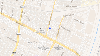 Map for Durfee Terrace Apartments - Pico Rivera, CA