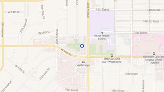 Map for Longmeadow Apartments - Greeley, CO