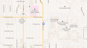 Map for Palisades Apartments - Gunnison, CO