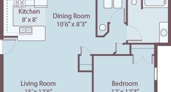 1 Bedroom / 1 Bath / 788 Sq.Ft.